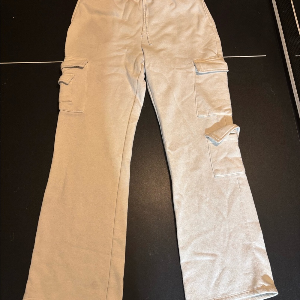 Forever 21 Cream/White Joggers